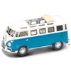 1962 Volkswagen Microbus Van with Open Roof Blue and White 1/43 Diecast Model Car by Road Signature - 2 of 3