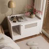 Gulches White Cat Litter Box Enclosure - Stylish Hidden Furniture with Storage & Ventilation - 4 of 4
