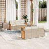 vidaXL Garden Sofa Set Beige - 2 of 4