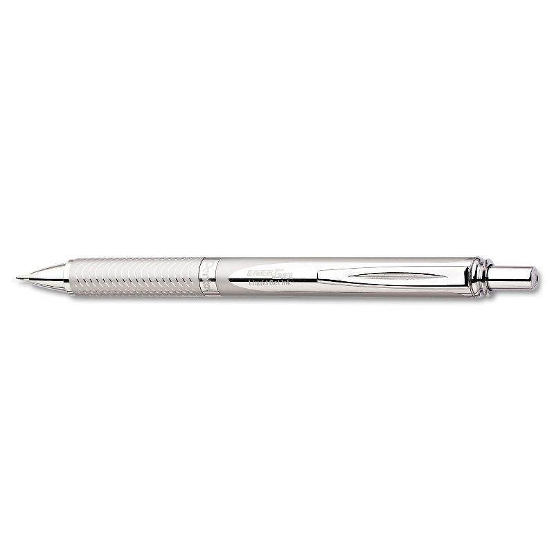 Pentel EnerGel Alloy RT Retractable Liquid Gel Pen .7mm Chrome Barrel Black Ink BL407A, 2 of 3