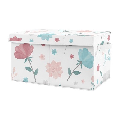 Pop Floral Fabric Storage Toy Bin Pink/Blue - Sweet Jojo Designs