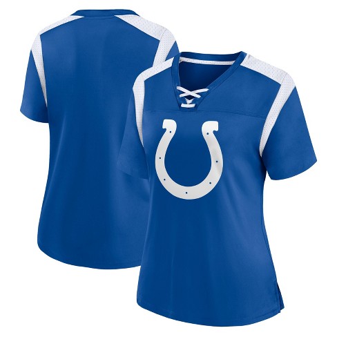 NFL Indianapolis Colts Women s Short Sleeve Lace Up V Neck Fashion Jersey M