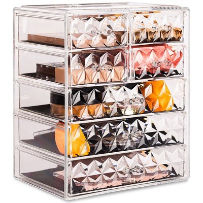 Casafield Large Acrylic Cosmetic Makeup Organizer Jewelry Drawer Storage Box Display Case