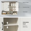 Wall Mounted Cabinet with Adjustable Shelves, Space Saving Above Toilet Storage Cabinet - 4 of 4