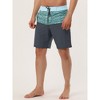 Lars Amadeus Men's Summer Color Block Shorts Drawstring Stripe Swim Beach Board Shorts - 2 of 4