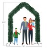FURNIinspire Decorative Holiday Scene Props PVC Christmas Arch with 1650 Branches Holiday Decoration for Outdoor Party, Green, 94.49"*15.75"*102.36" - 3 of 4