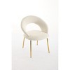 NicBex Modern Dining Chairs with Curved Backrest and Golden Metal Legs,Dinner Chairs for Kitchen,Living Room - 2 of 4