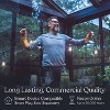 Brightech 7-Bulb LED Ambience Pro 2W 24ft 3000K S14 Indoor Outdoor Plug-in Hanging String Lights Clear Bulb Black Wire - 4 of 4