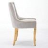 APRILSOUL Modern Style with Curved Gold Upholstered Comfort for Dining/Lounge, Accent Seating with Textured Fabric & One - Piece Structure Set of 2 - 3 of 4