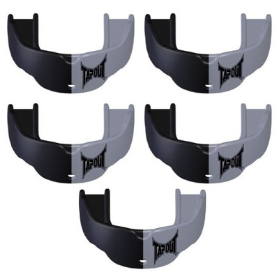 Tapout Youth Protective Sports Mouthguard with Strap 5-Pack - Silver/Black