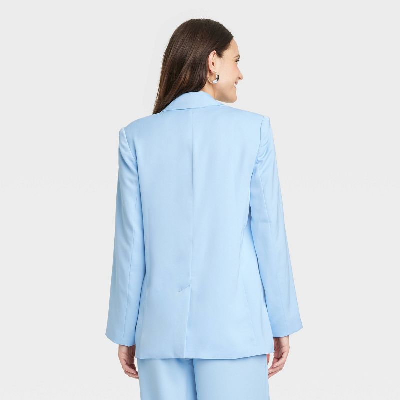 Women's Satin Spring Blazer - A New Day™ Blue, 3 of 7