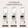 Jewelry Organizer Cabinet with Full-Length Mirror,360° Rotating Vanity Mirror,Large Jewelry Armoire with Led& Shelves - 2 of 4