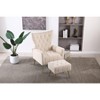 Modern Accent Chair with Ottoman, Comfy Armchair for Living Room, Bedroom, Apartment, Office - 2 of 4