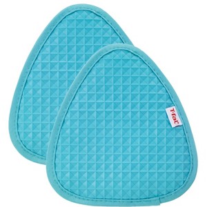 T-fal Waffle Silicone Pot Holder Set, Softflex, Non-Slip Grip, Heat Resistant, 8.25 x 7.5-inches, 2 Pack - 1 of 4