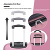 Gulches 4-piece ABS lightweight suitcase, 14 inch makeup box, aircraft wheels (14/20/24/28) PINK - 4 of 4