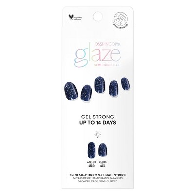 Dashing Diva Glaze Nail Art - Sparkling Sea Glaze Art - 34ct : Target