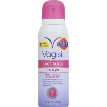 Vagisil Odor Block Feminine Dry Wash Deodorant Spray for Women - 2.6oz