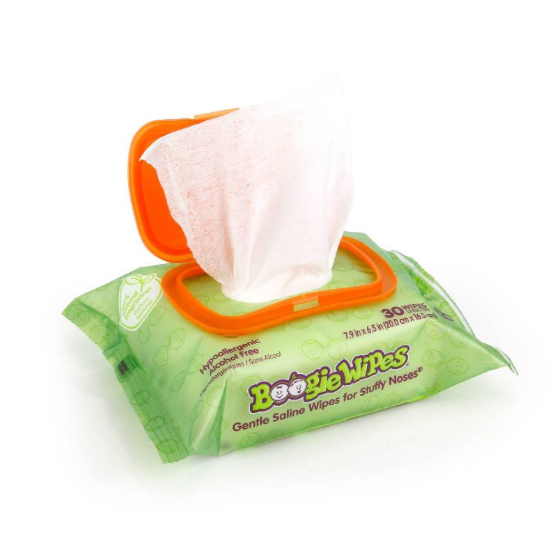 Boogie Wipes Saline Nose Wipes Fresh Scent - 30ct, 5 of 8