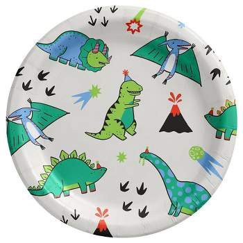 10ct Fossil Friends Dinosaur Dinner Paper Plates - Spritz™