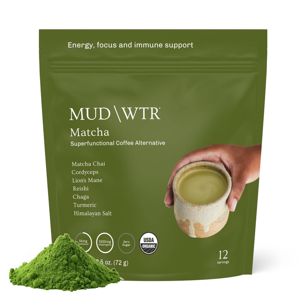 MUD\WTR Organic Matcha Mushroom Coffee Alternative - 2.5oz