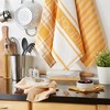 Design Imports  Foodie Everyday Dishtowel & Dishcloth Set 5 Piece, Honey Gold, Dt 18X28", Dc 13X13" - 3 of 4