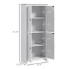Aghana Digitals 72" White Farmhouse Kitchen Pantry Cabinet with 4 Magnetic Barn Doors, Adjustable - 3 of 4