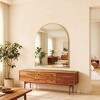 Okak Minimalism Arched Bathroom Mirror, Vanity Mirror with Aluminum Frame, Arched Mirror for Bathroom, Living Room, Bedroom - 3 of 4
