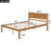 Full Size Platform Bed Frame With Headboard, Wood Slat Support Wood Platform Bed, No Box Spring Needed Full Bed Frame - 4 of 4