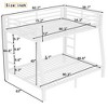Racxily Metal Full XL over Queen Bunk Bed for Teens and Adults,Space-Saving/Noise Reduced/No Box Spring Needed - 4 of 4