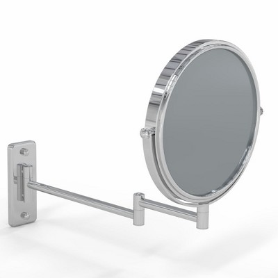 Chrome Double Arm Wall Mounted Magnifying Mirror