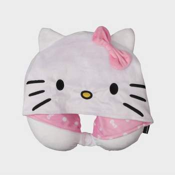 Hello Kitty Kids' Hooded Neck Pillow with Luggage Tag