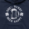 Men's - Instant Message - Don't Worry Beer Happy Graphic Fleece Pullover Hoodie - 2 of 4