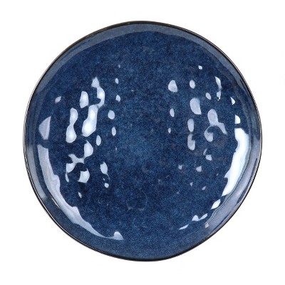Elama Blue Ceramic 12-Piece Dinnerware Set