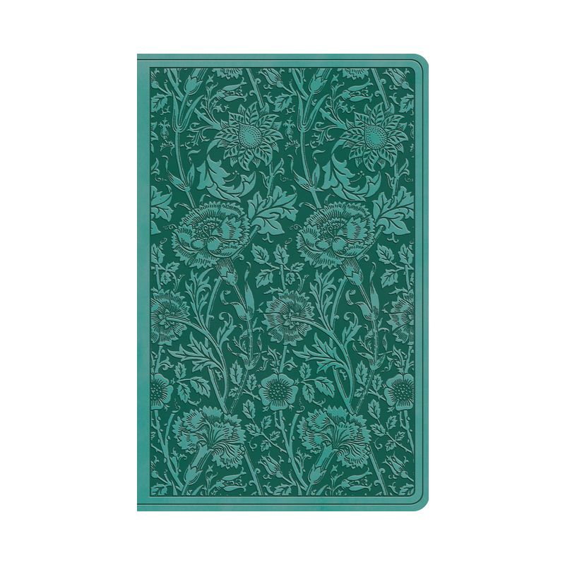 ESV Premium Gift Bible (Trutone, Teal, Floral Design) - (Leather Bound), 1 of 4