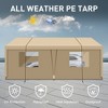 Outdoor Carport, 10x20ft Heavy Duty Boat Car Canopy Garage, Portable Garage Canopy Storage Shed With Roll-up Door, All-Season Car Canopy For Garden - 2 of 4