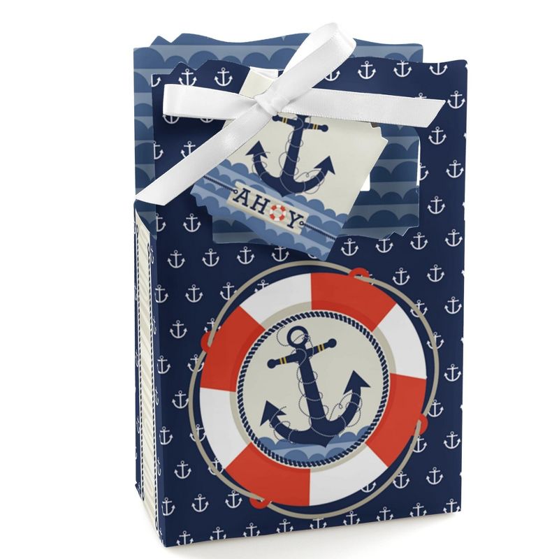 Big Dot of Happiness Ahoy - Nautical - Baby Shower or Birthday Party Favor Boxes - Set of 12, 1 of 7