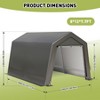 Outdoor Portable Storage Shelter – Waterproof UV-Resistant Garage Tent with Zipper Doors & Vents - 4 of 4