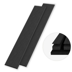 SMARTSTANDARD 105.9 in. x 20.47 in. x 0.9 in. Slat Wood Acoustic Sound Absorbing 3D Decorative Wall Paneling, 2-Pack - 1 of 4