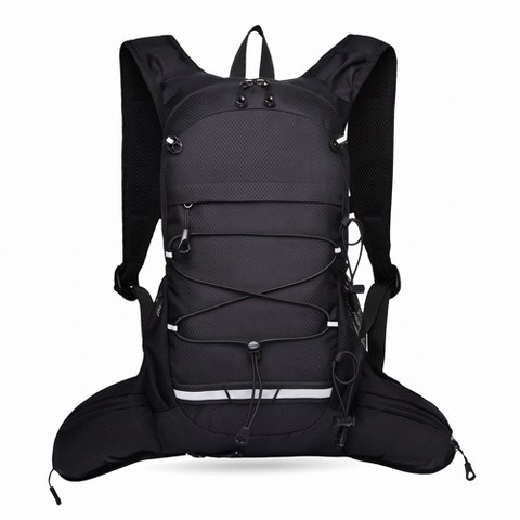Рюкзак Alilang Outdoor Hiking with Bungee Cord Front Pocket Side Mesh Pockets Waist Belt - Black, цвет: Чёрный