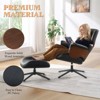 MERLIFE Chaise Lounge Chair with Ottoman, Modern Living Room Chairs, Comfy Leather, Lazy Armchair - 3 of 4
