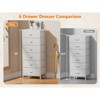 Aoibox White Tall Dresser with 6 Fabric Drawers Vertical Storage Tower Unit Nightstand Organizer for Bedroom Closet Entryway - 3 of 4