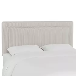 King Empire Striped Upholstered Headboard Taupe - Skyline Furniture