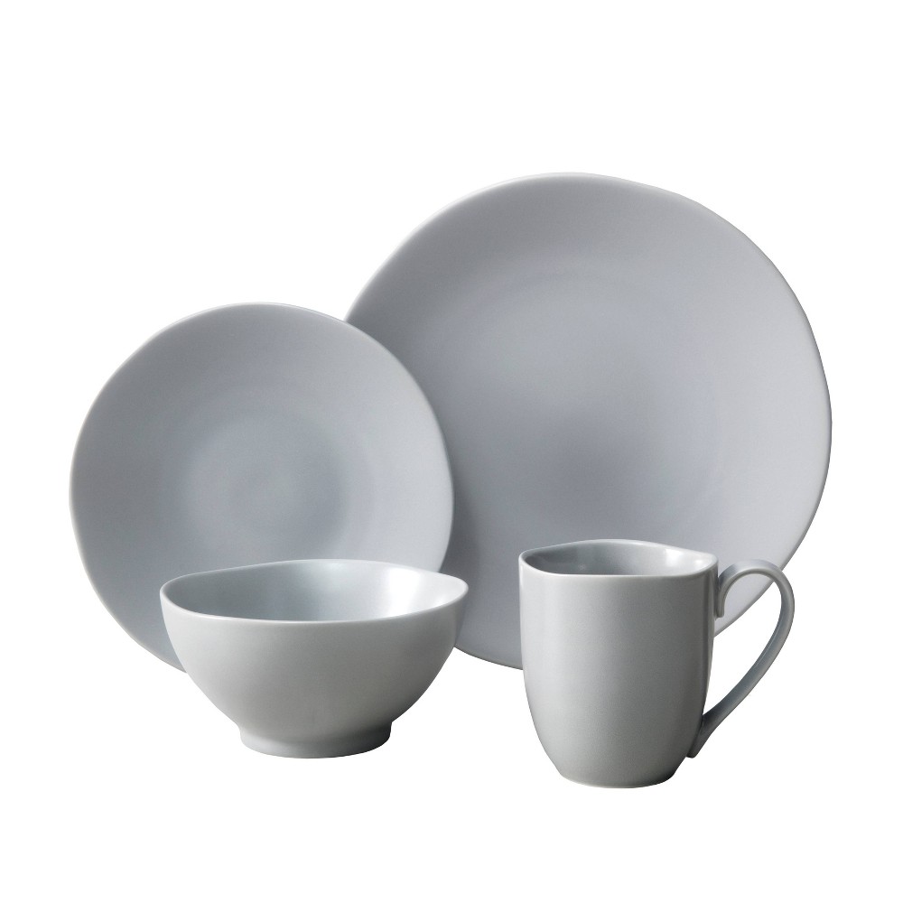 Photos - Other kitchen utensils 16pc Ceramic Heirloom Dinnerware Set Gray - Fortessa Tableware Solutions