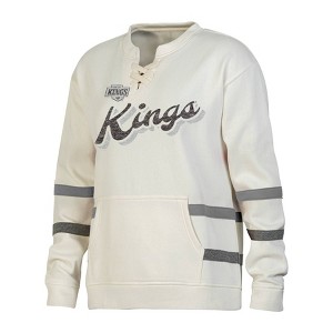 NHL Los Angeles Kings Women's Natural Long Sleeve Fleece Hooded Sweatshirt - 1 of 3