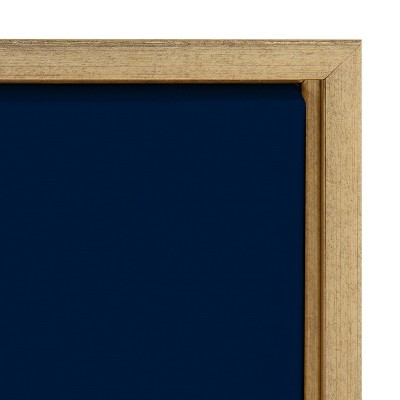 Gold Framed Floral Canvas Wall Art in Black Background