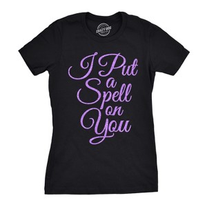 Womens I Put A Spell On You T Shirt Funny Halloween Movie Tee For Ladies - Crazy Dog Women's T Shirt - 1 of 4