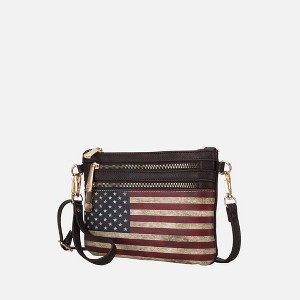 MKF Collection Alisson Vegan Leather Women’s FLAG Crossbody Wristlet Bag by Mia K - 1 of 4
