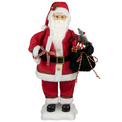 Northlight 24-inch Animated Santa Claus With Lighted Candle Musical ...