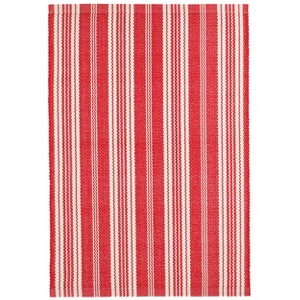 Home Conservatory Ticking Stripe Handwoven Indoor/Outdoor Area Rug - 1 of 4