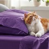 Twin Sheets Set - 3 Pieces Soft Twin Bed Sheets - Breathable & Cooling - Hotel Luxury - Easy Care Polyester Microfiber Bedding for Women, Men, Purple - 4 of 4